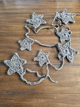 Load image into Gallery viewer, Hand made, crochet, star, yarn garland. 6ft.