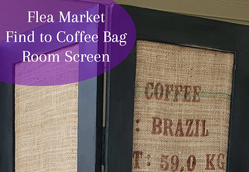 Coffee Bag Room Screen From A Flea Market Find