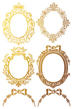 Load image into Gallery viewer, Petits Ornements IOD Foil Transfer - Four 12" x 16" Pages, Gold Guilded Image Transfer, Rub On Image by Iron Orchid Designs
