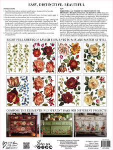 Collage de Fleurs - 8 Page IOD Decor Transfer