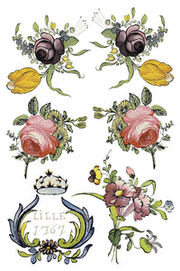 Fairytale Florals - 8 Page, 8 x 12 IOD Transfer