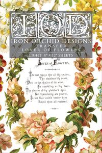 Lover of Flowers - Eight-Page Decor Transfer™ In 8" x 12" Pad Format