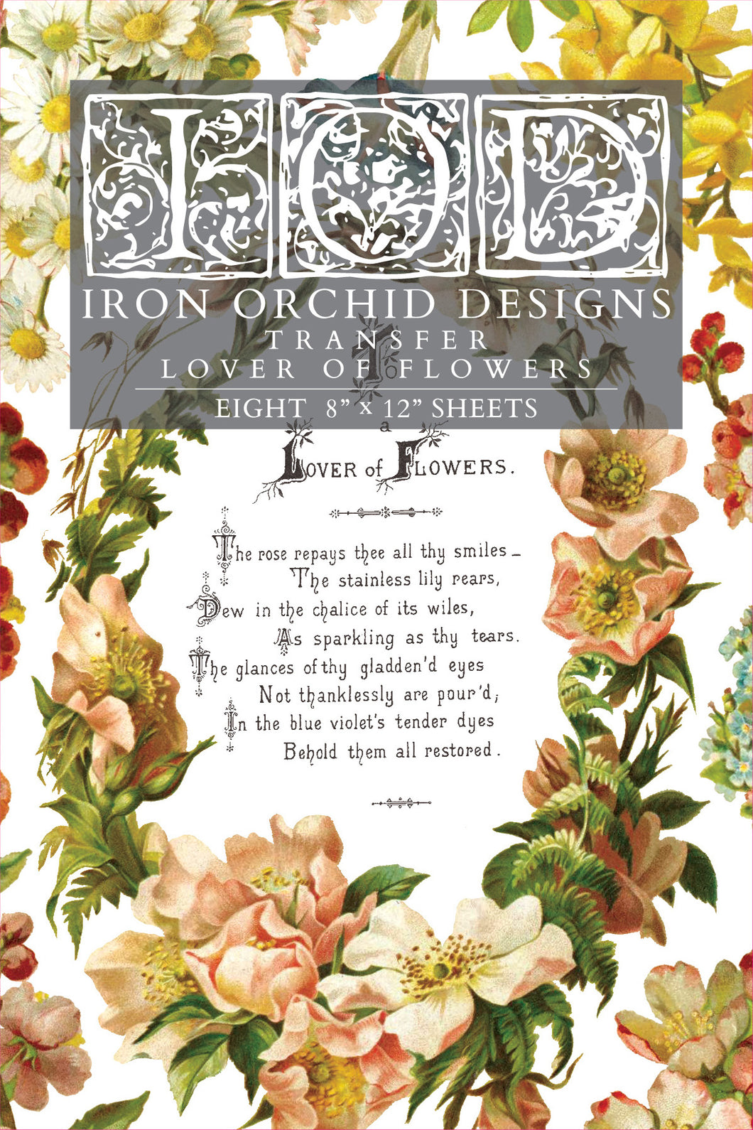 Lover of Flowers - Eight-Page Decor Transfer™ In 8