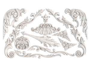 Dainty Flourishes 6" x 10" Food Safe Silicone Decor Mould (mold) by Iron Orchid Designs