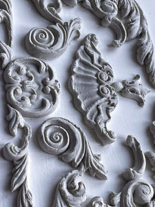 Dainty Flourishes 6" x 10" Food Safe Silicone Decor Mould (mold) by Iron Orchid Designs