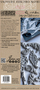 Dainty Flourishes 6" x 10" Food Safe Silicone Decor Mould (mold) by Iron Orchid Designs