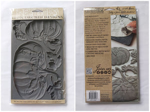 Hello Pumpkin 6" x 10" Food Safe Silicone Decor Mould (mold) by Iron Orchid Designs