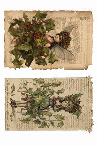 Fairy Merry Christmas - 8 Page IOD Decor Transfer *Smaller Size - RETIRED