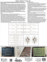 Load image into Gallery viewer, Trompe L&#39;oeil Laurel 4 Page IOD Paint Inlay - RETIRED
