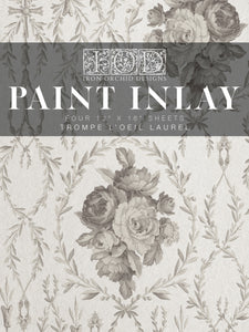 Trompe L'oeil Laurel 4 Page IOD Paint Inlay - RETIRED