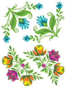 Vida Flora IOD 8 Page IOD Paint Inlay - RETIRED