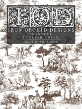 Load image into Gallery viewer, English Toile IOD Transfer - Eight 12" x 16" Pages, Image Transfer, Rub-On Image by Iron Orchid Designs
