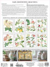 Load image into Gallery viewer, Rose Botanical IOD Transfer - Eight 12" x 16" Pages, Image Transfer, Rub-On Image by Iron Orchid Designs
