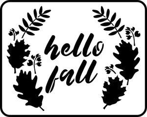 Hello Fall Stencil