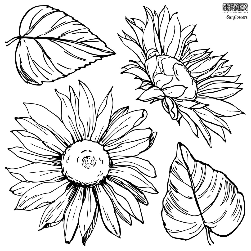 Sunflowers Two-Page Stamp