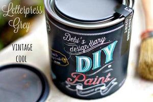 DIY Paint – Letterpress Grey - Clay Paint by Debi's Design Diary, Chalk Paint, No VOC Paint