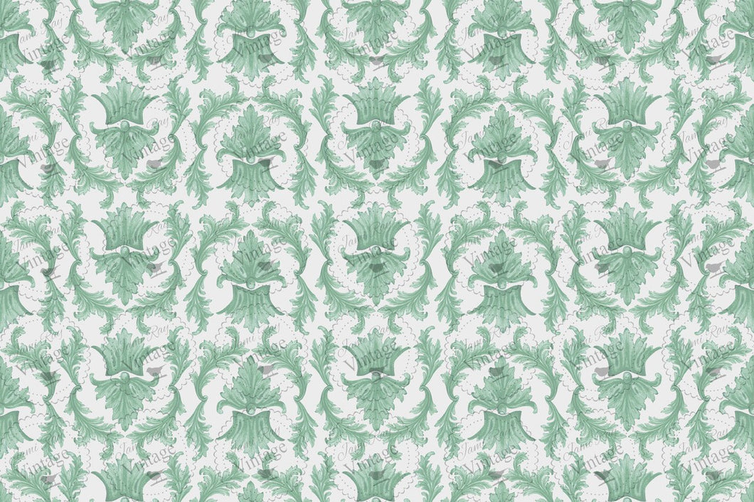 Sage Damask Decoupage Paper