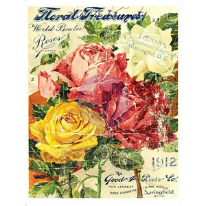 Floral Treasure - First Generation Iron Orchid Designs Transfer 24" x 36"