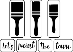 Let's Paint The Town JRV Stencil by Jami Ray Vintage
