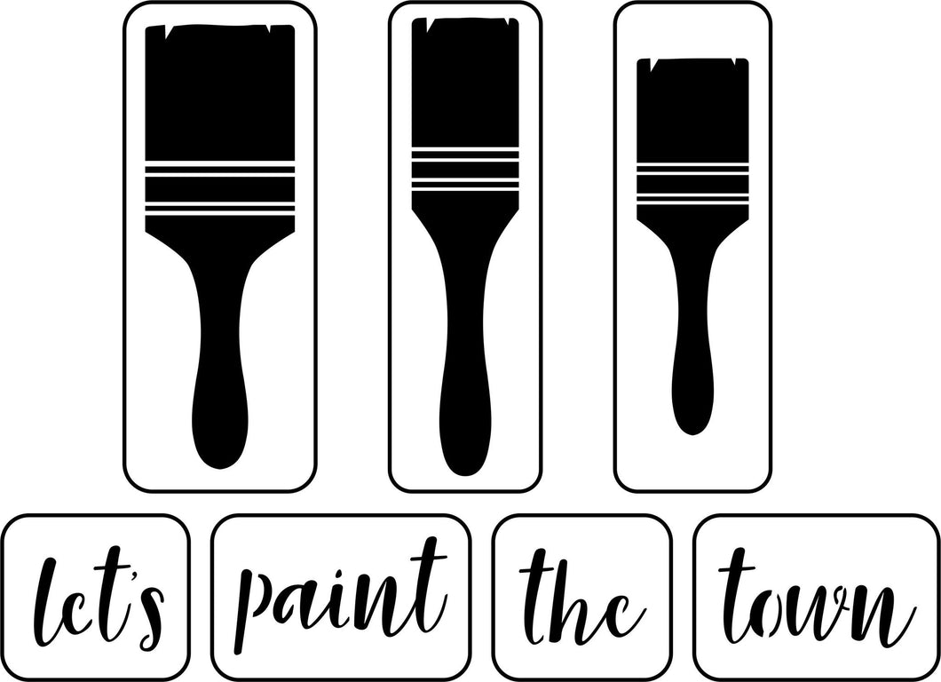 Let's Paint The Town JRV Stencil by Jami Ray Vintage